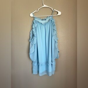 Blue spaghetti strap dress